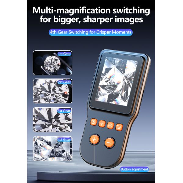 High-Power Handheld Pocket LED Digital Square Screen Magnifier