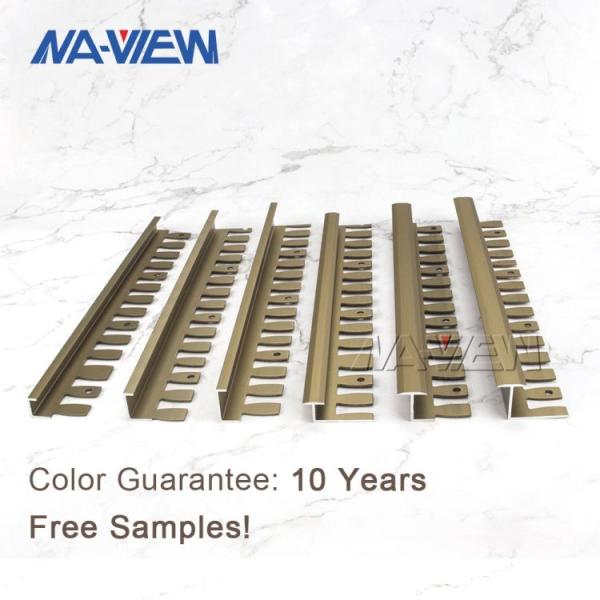 Decorative Ceramic Bathroom Bath Metal Tile Edging 2.7m Length