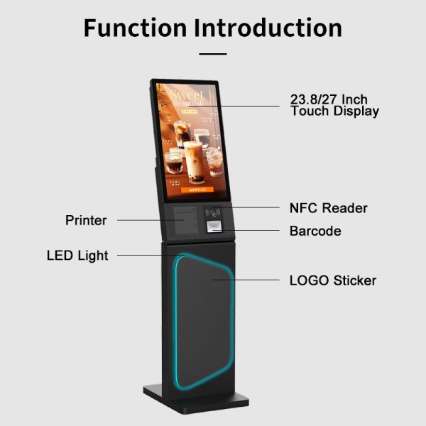 Restaurant Self-Service Kiosk Self-Ordering Kiosk 24/7 Automated Order Taking
