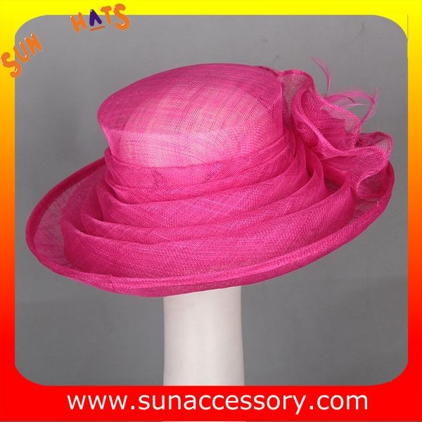 New design elegant Church sinamay hats for women ,Sinamay wide brim church hat