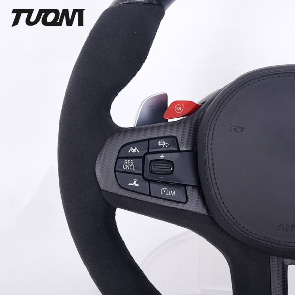 Luxury Alcantara Leather Toyota Supra Carbon Fiber Steering Wheel With LED