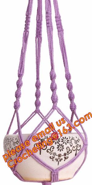 Wholesale 1pcs Macrame Plant Hanger Heavy Duty Patio Balcony Deck Ceiling For Round Square Containers Pots Indoor Decora