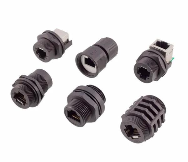 Fêmea ao conector de cabo elétrico impermeável fêmea RJ45 CAT6/5 IP67