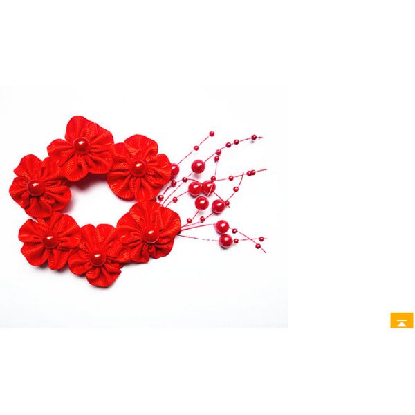Bridal headdress flower hair accessories Starry Plum Purple Red White Pink Blue