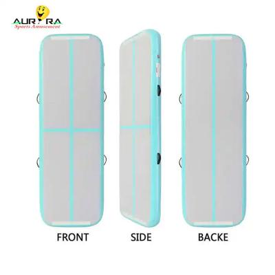 Home Fitness Inflatable Air Track Mat Blue Gymnastics Tumbling Floor Mats
