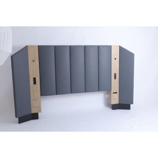 Hotel Bed Headboard Bedroom EKing Siz Bed Furniture Fabric Upholstered Tuft