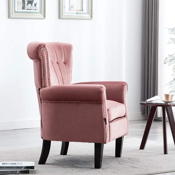 Modern Waterproof Accent Living Room Armchair Bedroom Home Office Line Stitch Tufted