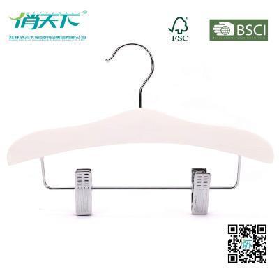 Betterall White Color Wooden Kids Hanger for Pants