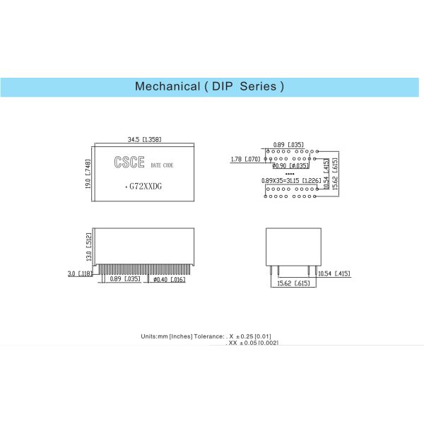 Hi - Pot 1500Vrms POE Lan Transformer DIP / 72 Pin Operating Temperature -40℃ To + 80℃