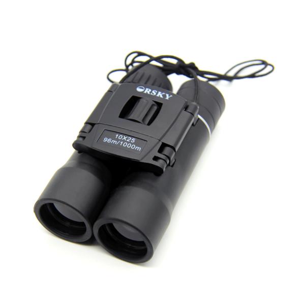 10x25 Long Range Lightweight Travel Binoculars 10.5mm Eye Relief For Games Watching