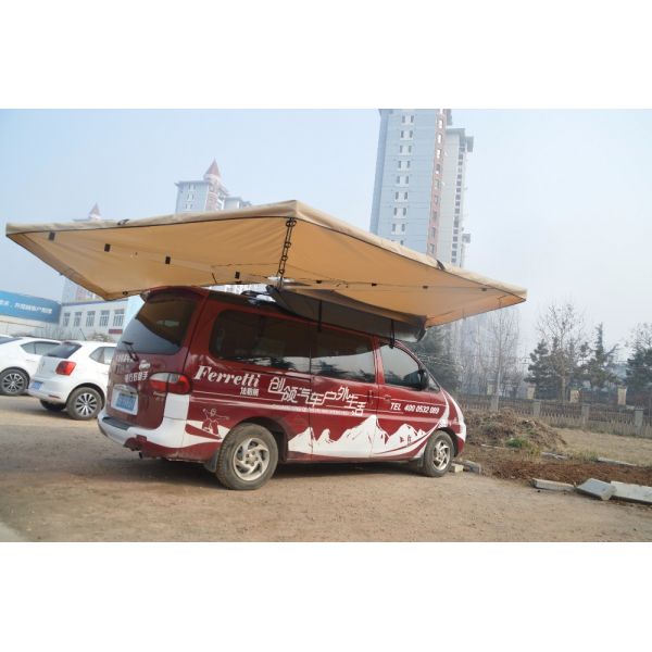 9KG Gross Weight Car Side Awning with Camping and Shower Tent Folding Size 162X19X10cm
