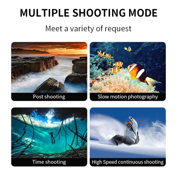 Wireless Selfie 1080P Sports Camera 400mAh Dual Screen Action