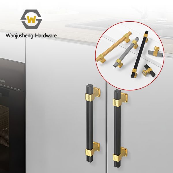 Two-tone Spliced Light Luxury European-style Handle for Wardrobe Cabinet Drawer Shoe Cabinet and Other Furniture Hardware