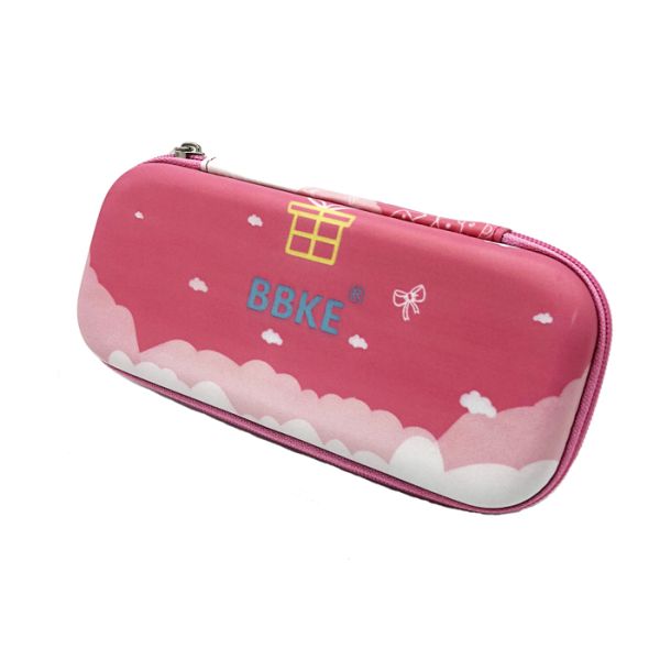 Pink Color Eva Pencil Case With Custom Printing And Color For School And Kids