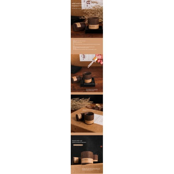All-Season Walnut Wood Reed Diffuser Elegant Candle Ornaments and Expanded Diffusers