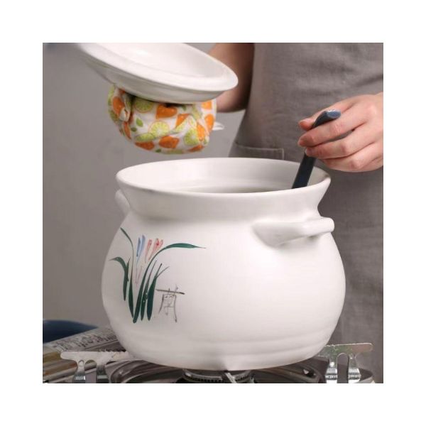 White Nonstick Cookware Set for Decocting Traditional Chinese Medicine Herbal Soup