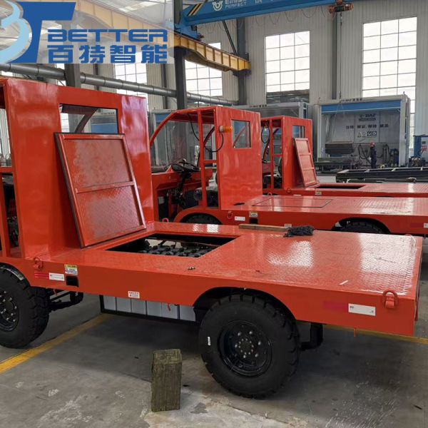 Industrial Electric Steering Wheel Transfer Cart Powerful Drive Rugged Body