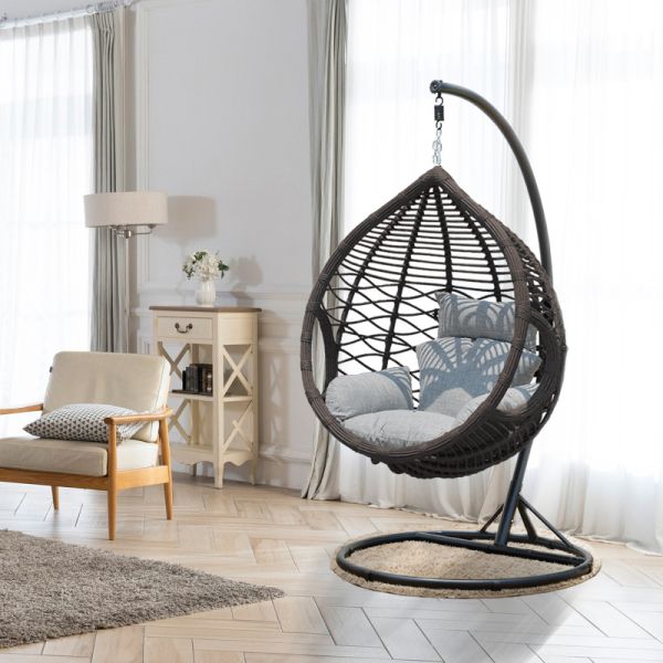 Single Basket Hanging Children Rattan Egg Chair