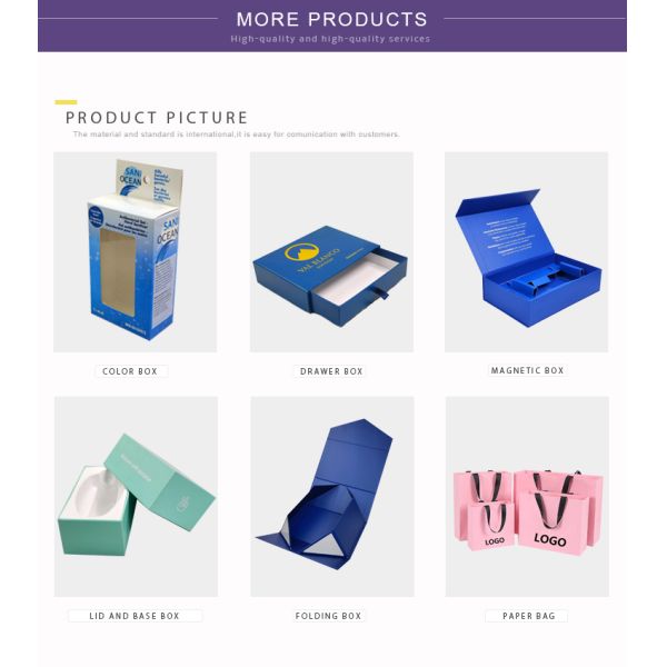 CMYK прямоугольная крышка и основа коробка Картонная бумага Пустая коробка для упаковки наручных часов