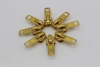 Garment Unique Gold Double Metal Zipper Pulls Slider Jacket Zipper Replacement