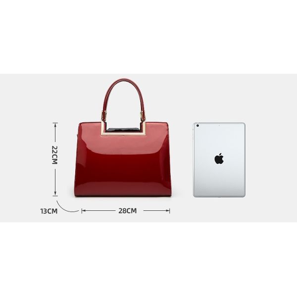 Портмоне лакированной кожи PU белое