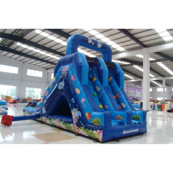 Inflatable Floating Water Slide Large Slide with Pool Inflatable Water Games