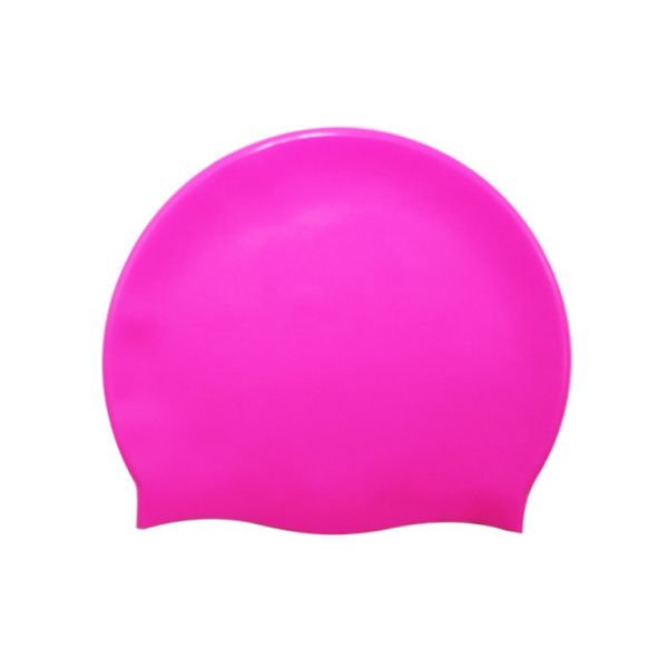 OEM Pure Color Silicone Swim Cap With Waterproof UV Protection Outdoor Pool For Competitive