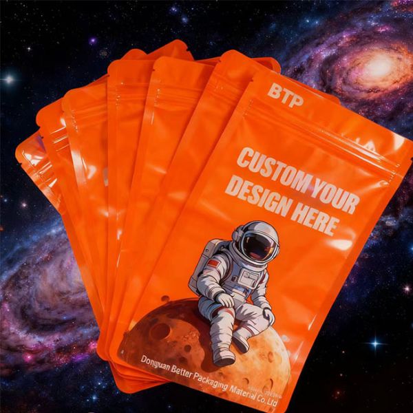 Customized 1000pcs Low MOQ Moisture Proof Mylar Bags for Baby Food Chewing Gum Pizza Stand Pouch 0.1mm Thick Zipper Top Custom