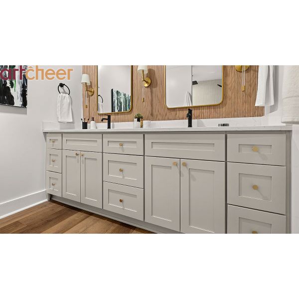 Solid Wood Kitchen Cabinets with Customizable Color and 3 Years Warranty for Modern Homes