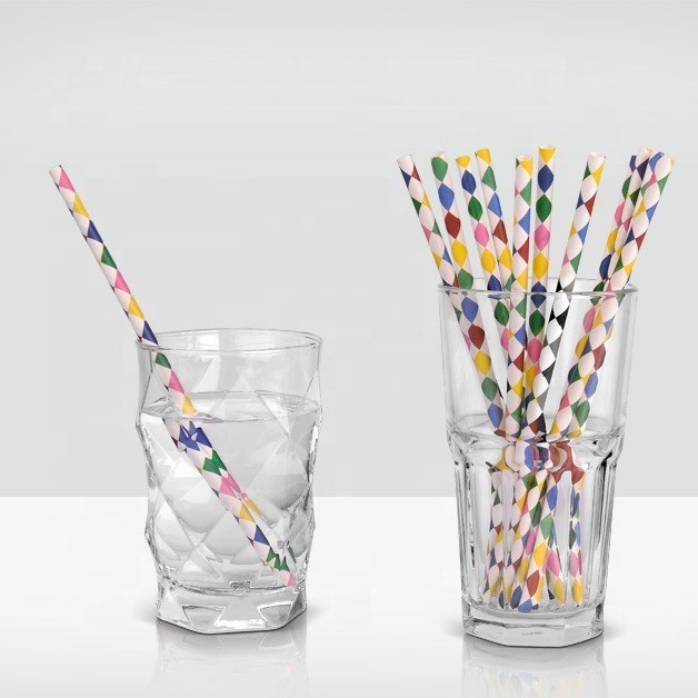 Hotsale Creative Disposable Straws for Juice Milk Beverage Multi Color Eco-Friendly