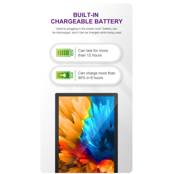 Signage цифрового дисплея Usb экрана Lcd касания киоска данным по Powerd батареи складной
