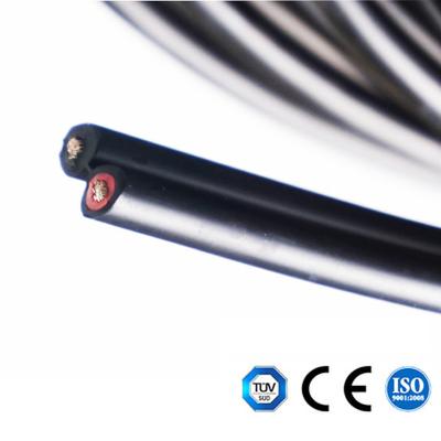 Twin Core Photovoltaic DC Solar Cable Twin core 6mm2 Ozone Resistant With TUV Certificate