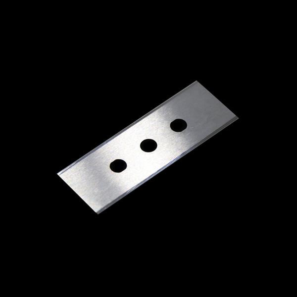 3 Holes TC Plastic Film Slitter Knife 60x22x0.2 60x22x0.3 43x22x0.2 43x22x0.3
