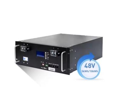 48V 100Ah 200Ah Rackmount Lifepo4 Bateria Com Display LCD BMS Baterias de Lítio 5kwh 10kwh