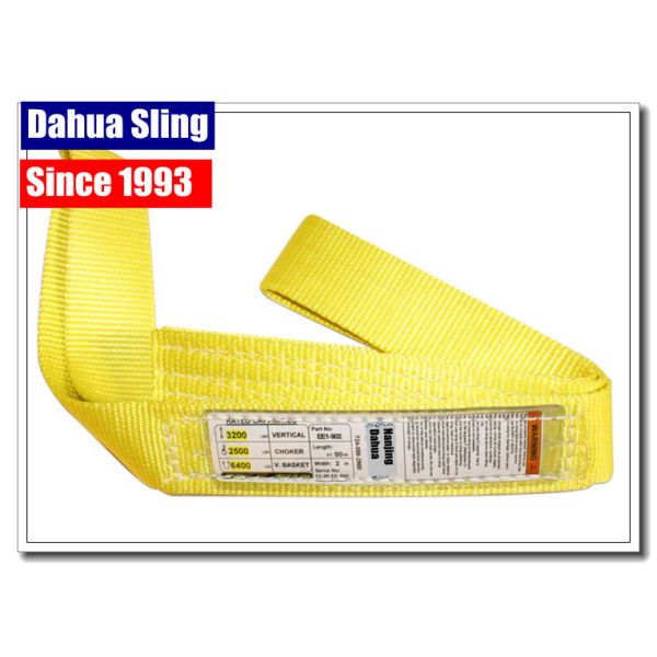 Commercial Woven Loading Straps And Slings , Flat Loop Eye To Eye Sling
