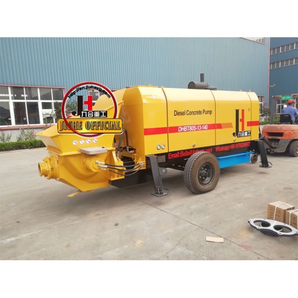 Diesel And Electric Power Type Tow Behind Trailer Stationary Station Concrete Pump Schwing Stetter Concrete Pumps