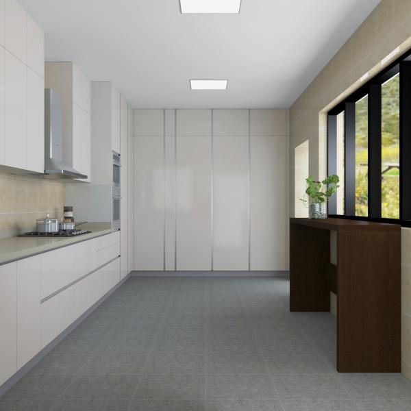 Armários de cozinha Carpintaria de estilo mármore Quartz Mobiliário de casa inteira