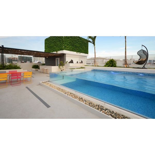 Hotel Suspended Pool Fully Transparent Acrylic See-Through Window with Multi-Sided