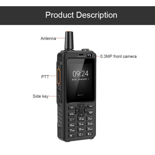 UNIWA F40 2.4 Inch Waterproof Mobile Phone with Walkie Talkie Function Two Way Radio