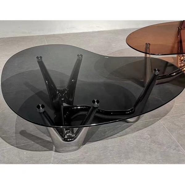 Cuore Stainless Steel Tempered Glass Coffee Table