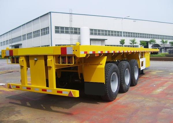 Suspensão do caminhão BPW 20 Ton Flatbed Trailer do recipiente do leito Q235