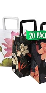 Holographic Foil Paper Gift Bags With Handles, Reusable Iridescent Gift Bags For Baby Shower, Birthday, Wedding