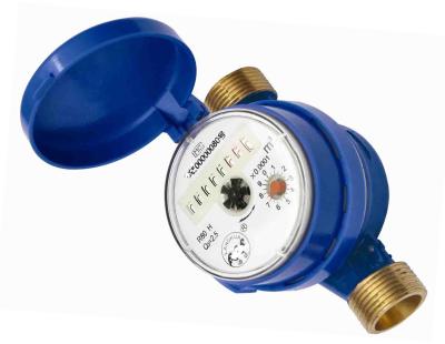 Width 82 Brass Cold Hot Water Meter Single Jet ISO 4064 Dry Dial