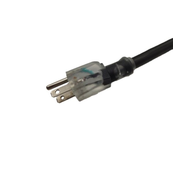 Home Appliance 3 Pin Heavy Duty 12 Gauge Extension Cord 3-foot ETL Standard Black/Grey Power Cord 15A 125v Electrical Cable