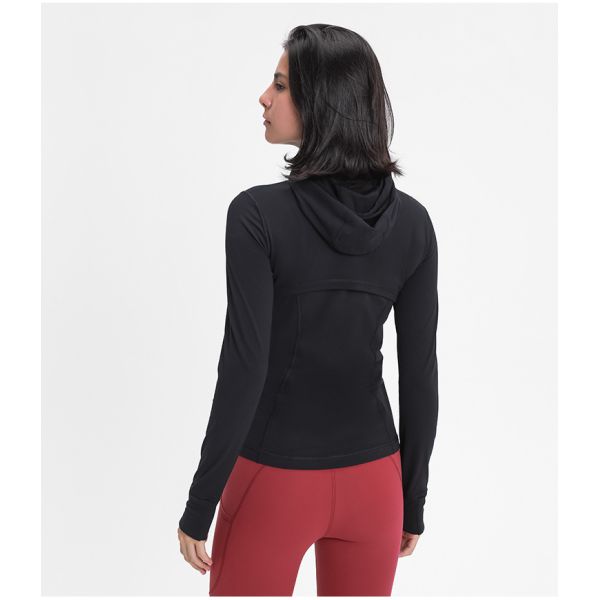 Молния куртка Hoodie Drawstring 150 gsm с разминкой Джерси кармана облегченной