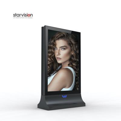 Galvanized Steel Powder Coating 100w City Light Poster Vertical Scrolling Poster Frame