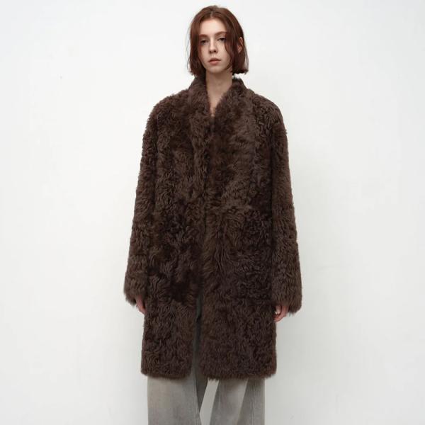 Faux Persian Lamb Fur Coat
