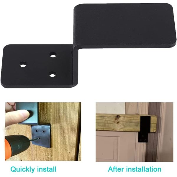 125 * 76 мм тяжелая сталь Черный Z-братс Поддержка балки для фиксации деревянной рамы на открытом воздухе