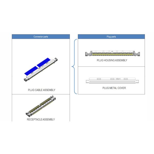 Кабель для LCD-дисплеев серии 20496 20496-026T-40  26P микрокоаксиальный кабель