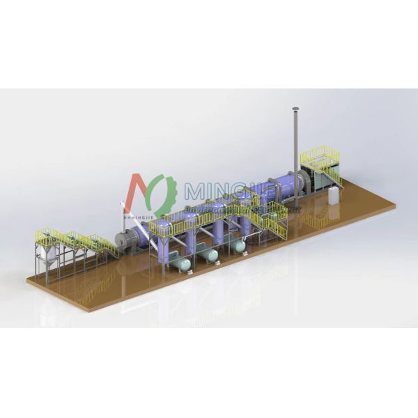 PLC Controlled 40T/D Pyrolysis Plant for Rubber Granules from Waste Tyre Processing